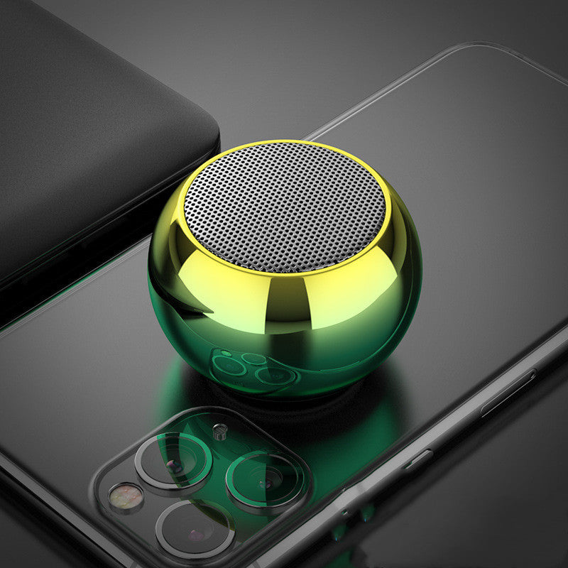 M3 Colorful Wireless Speakers 3D Mini Electroplating Round Steel Cannon Blue tooth Speaker - Arcade Anchor