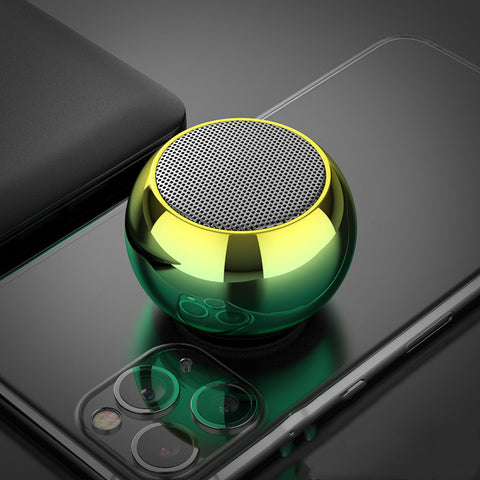 M3 Colorful Wireless Speakers 3D Mini Electroplating Round Steel Cannon Blue tooth Speaker - Arcade Anchor