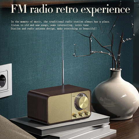 Nostalgic Bluetooth Sound Retro Classic Speaker Retro Radio Wireless Bluetooth 5.0 Wooden Portable Subwoofer - Arcade Anchor