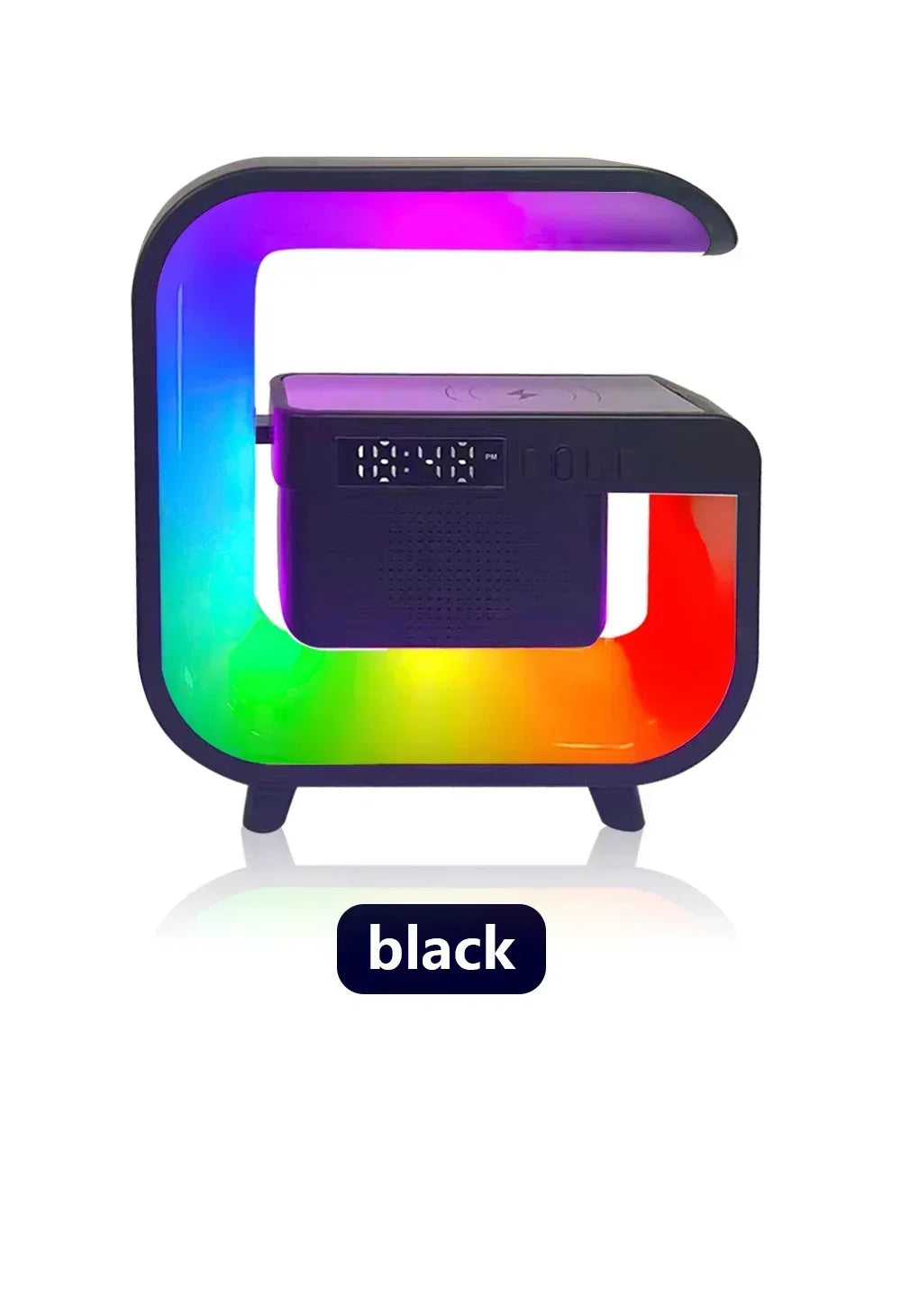 Wireless Charger Station RGB Desk Lamp Light Alarm Clock Bluetooth Speaker For iPhone Xiaomi 15W Fast Charging Stand Pad - Arcade Anchor