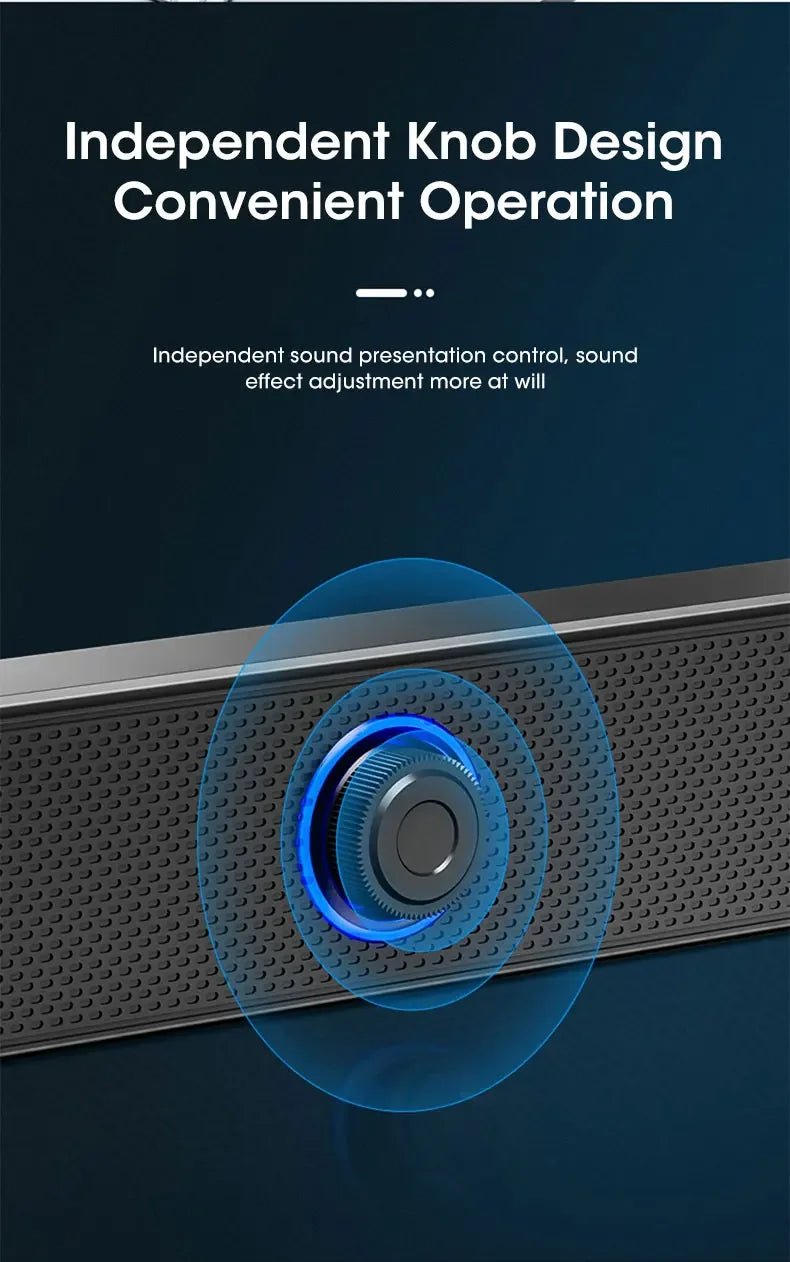 USB Powered Soundbar for TV PC Laptop Gaming Home Theater Surround Audio System - Arcade Anchor