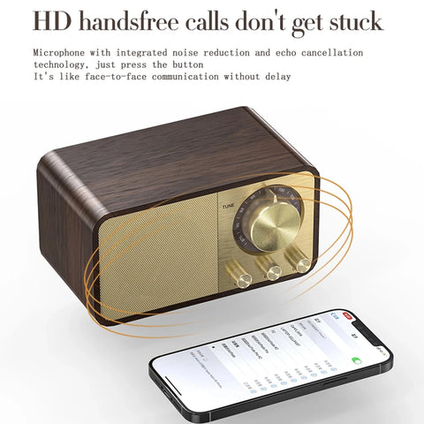 Nostalgic Bluetooth Sound Retro Classic Speaker Retro Radio Wireless Bluetooth 5.0 Wooden Portable Subwoofer - Arcade Anchor