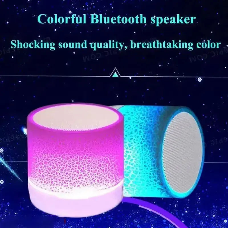 Wireless Mini Speaker, Subwoofer, Dazzle Crackle 7 Colour Light Wireless Mini Speaker - Arcade Anchor
