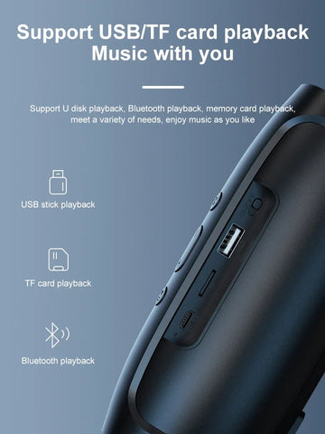 TF USB Bluetooth Speaker Dual Speaker Stereo Outdoor Voice Broadcasting Portable Subwoofer Wireless Speaker - Arcade Anchor