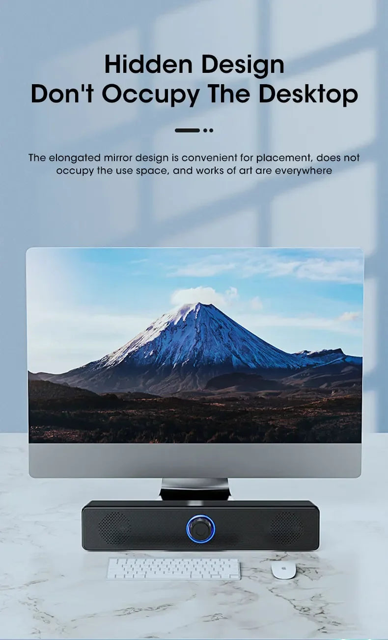 USB Powered Soundbar for TV PC Laptop Gaming Home Theater Surround Audio System - Arcade Anchor