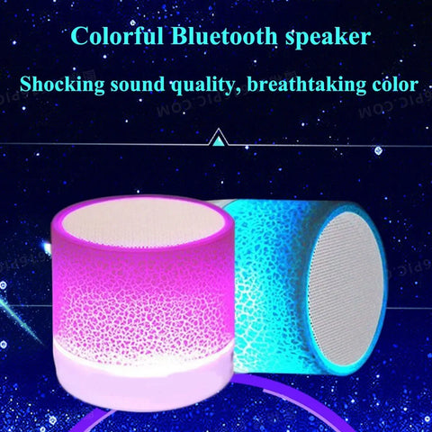 Wireless Mini Speaker, Subwoofer, Dazzle Crackle 7 Colour Light Wireless Mini Speaker - Arcade Anchor
