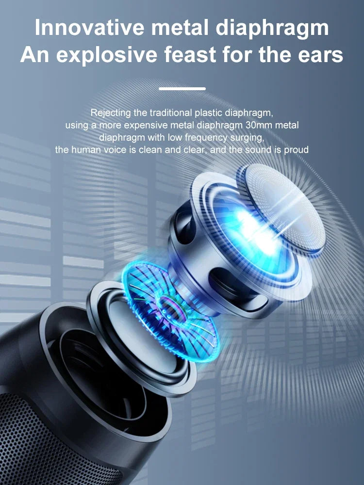 TF USB Bluetooth Speaker Dual Speaker Stereo Outdoor Voice Broadcasting Portable Subwoofer Wireless Speaker - Arcade Anchor