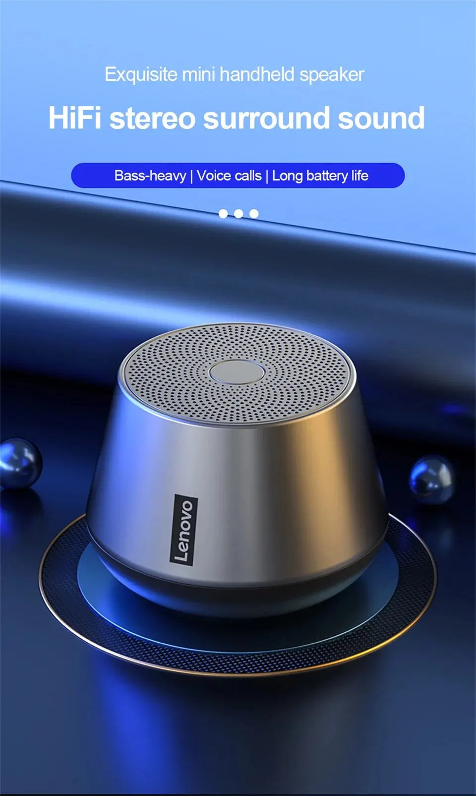 Portable Wireless Bluetooth Speaker Stereo Surround Metallic Outdoor Waterproof Portability Original - Arcade Anchor