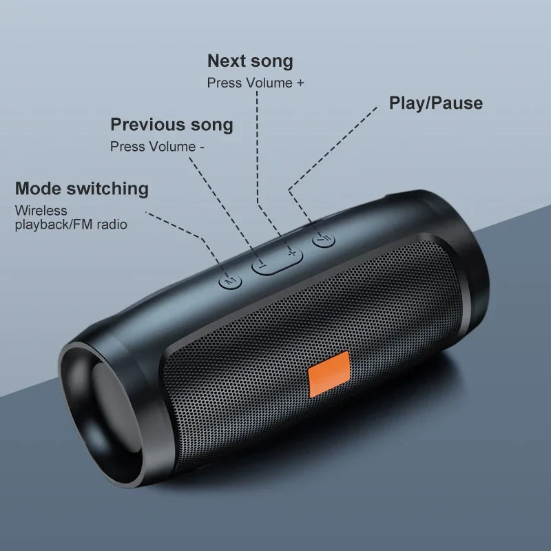 TF USB Bluetooth Speaker Dual Speaker Stereo Outdoor Voice Broadcasting Portable Subwoofer Wireless Speaker - Arcade Anchor