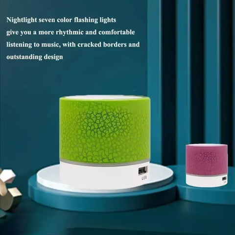 Wireless Mini Speaker, Subwoofer, Dazzle Crackle 7 Colour Light Wireless Mini Speaker - Arcade Anchor