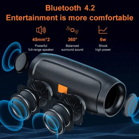 TF USB Bluetooth Speaker Dual Speaker Stereo Outdoor Voice Broadcasting Portable Subwoofer Wireless Speaker - Arcade Anchor