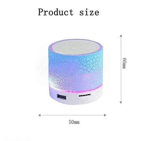 Wireless Mini Speaker, Subwoofer, Dazzle Crackle 7 Colour Light Wireless Mini Speaker - Arcade Anchor